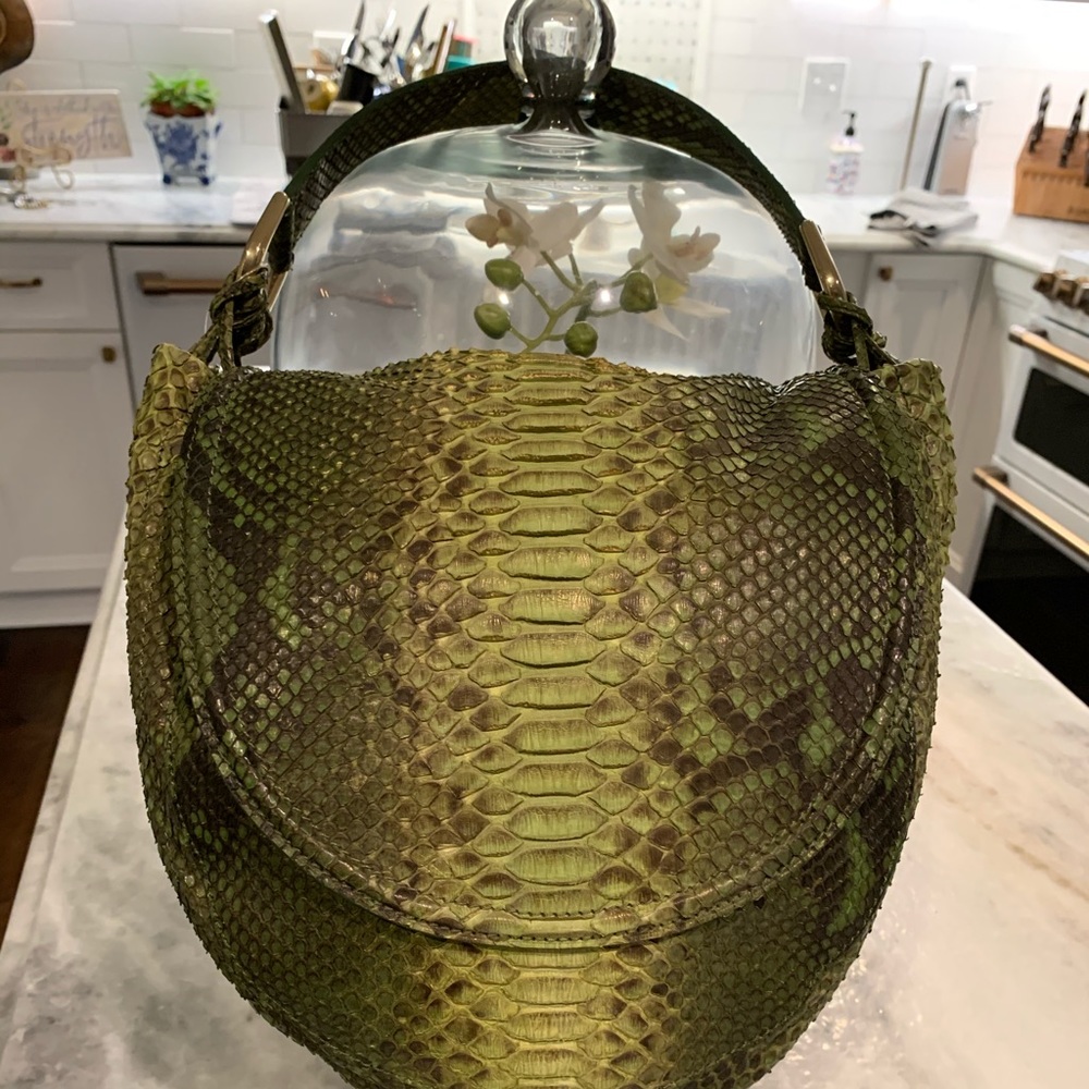 DKNY python handbag